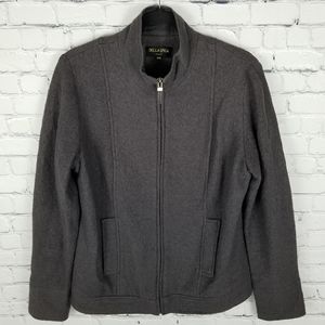 DELLA SPIGA | wool blend full zip mock neck jacket